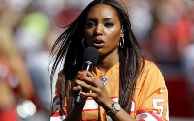 Ashleigh is invited back by Tampa Bay Buccaneers to sing National Anthem!!