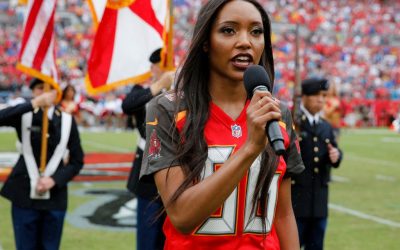 Ashleigh sings National Anthem again for Tampa Bay Buccaneers!